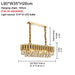 MIRODEMI® Luxury Rectangle Gold Crystal Chandelier For Kitchen, Living room