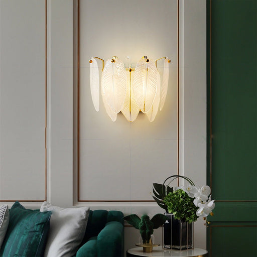 MIRODEMI® Vintage Brass Chandelier with Leaves of Frosted Glass for Living Room image | luxury lighting | vintage chandeliers