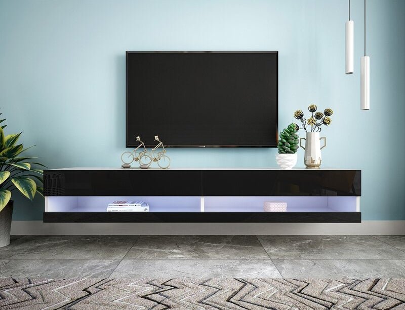 Floating TV stand for TV cabinets below 80 inches