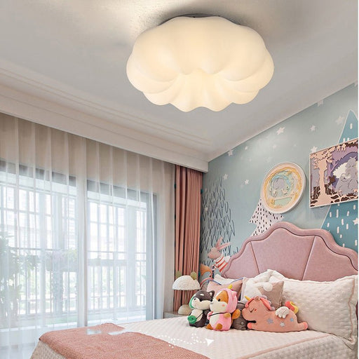 MIRODEMI® Cloud Pumpkin Shaped Drum Pendant Lamp for Children's Room Changeable / A / Dia30.0xH13.5cm / Dia11.8xH5.3"