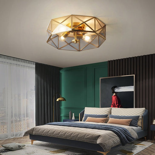 MIRODEMI® Modern LED Copper Ceiling Lamp for Bedroom, Dining Room, Room Lamp image | luxury lighting | luxury ceiling lamps
