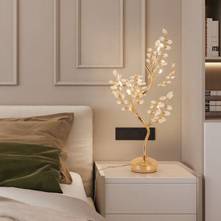 MIRODEMI® Gold Crystal LED Table Lamp in the Shape of Tree for Living Room, Bedroom image | luxury lighting | table lamps