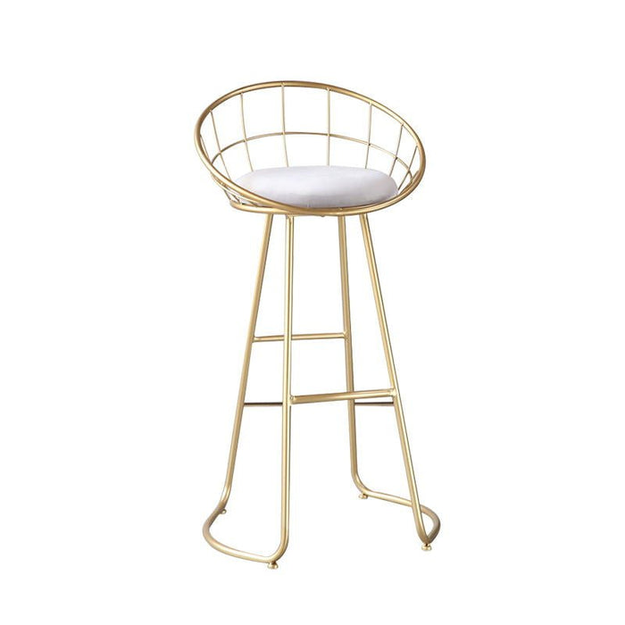 Modern Bar Stool Made of Wrought Iron with Backrest image | luxury furniture | luxury bar stools | bar stools with backrest