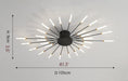 MIRODEMI® Creative LED Ceiling Light for Bedroom, Hall, Living Room, Study Black / 28 Heads