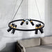 MIRODEMI® Round Black Metal LED Pendant Light for Dining Room, Living Room image | luxury lighting | luxury pendant lamps