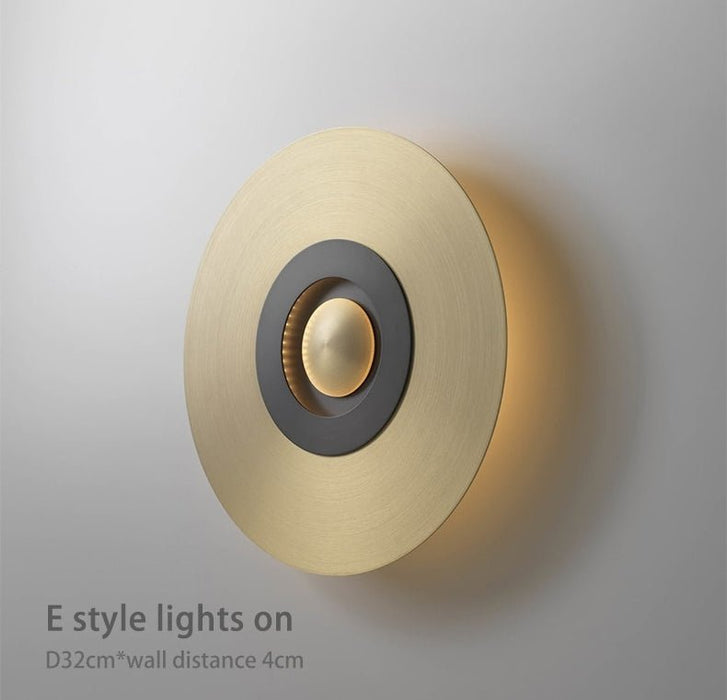 MIRODEMI® Gold/Black Modern LED wall lamp for Living room, bedroom, Dining Room E / Dia11.8" / 3000K 4000K 6000K