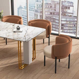 Light Luxury Technology Cloth Art Dining Chair