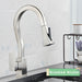 MIRODEMI® Kitchen Faucet with Flexible Pull Down Sprayer Mixer Tap Brushed Nickel