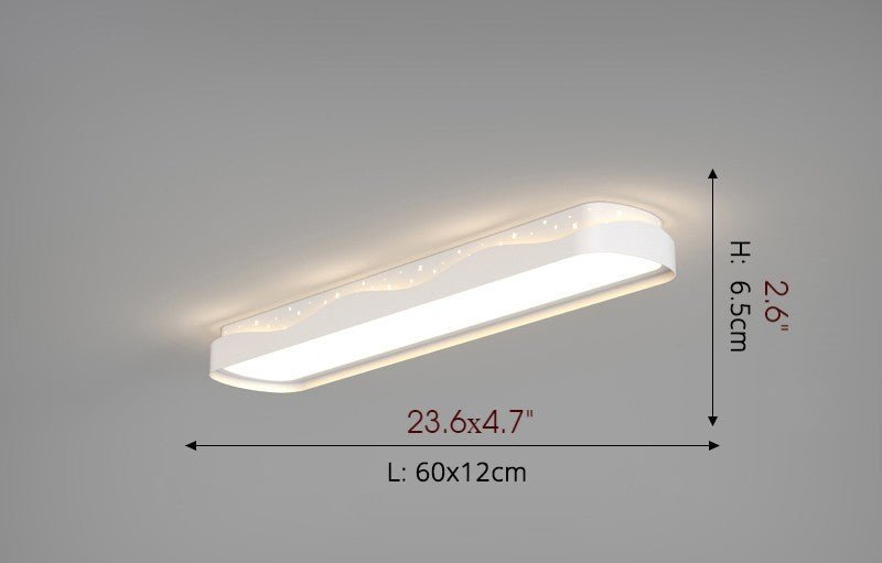 MIRODEMI® Modern Rectangle LED Ceiling Lamp for Corridor, Bedroom, Kitchen image | luxury lighting | rectangle ceiling lamps