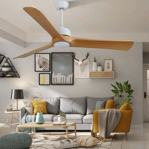 MIRODEMI® Modern Led Ceiling Fan with Remote Control made of Solid Wood image | luxury lighting | wooden ceiling fans