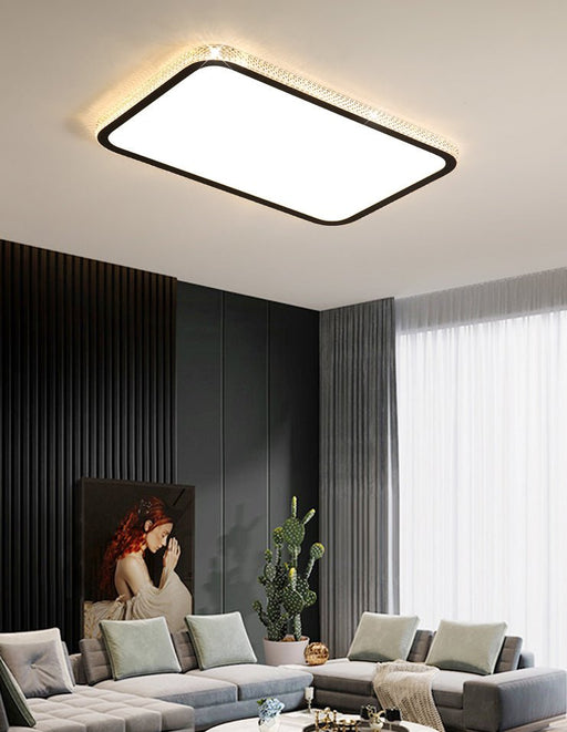 MIRODEMI® Rectangle Crystal LED Ceiling Light For Bedroom, Living Room, Dining Room image | luxury lighting | luxury decor
