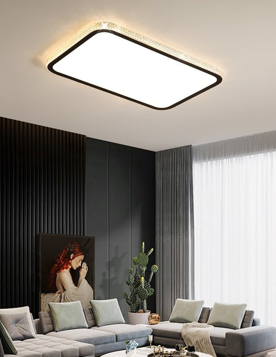 MIRODEMI® Rectangle Crystal LED Ceiling Light For Bedroom, Living Room, Dining Room