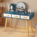 Nordic Dressing Table with LED Mirror Blue / No LED / L90.0cm / L35.4"