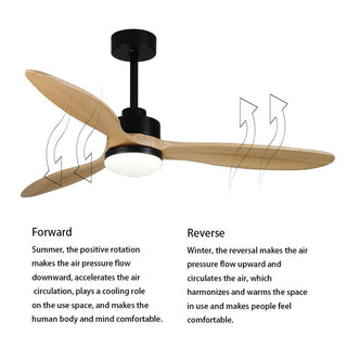 MIRODEMI® 52" Modern Wooden Ceiling Fan with Lamp and Remote Control image | luxury furniture | wooden ceiling fans