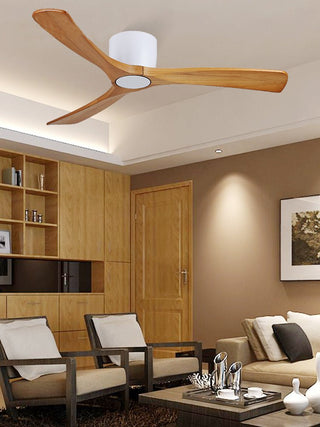 MIRODEMI® 36" LED Wooden Ceiling Fan with Lamp and Remote Control image | luxury furniture | wooden ceiling fans | home decor