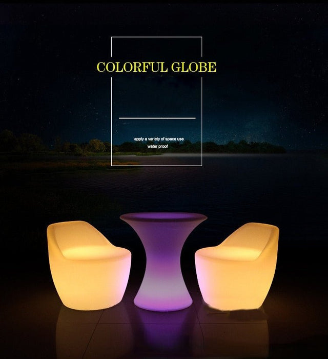 Glowing Lounge Led Colorful Bar Chair with Backrest image | luxury furniture | bar chair | glowing chair | bar decor