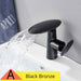 MIRODEMI® White/Chrome/Black Waterfall Bathroom Sink Faucet Deck Mounted Black Bronze / A / W8*H6*L9.8"