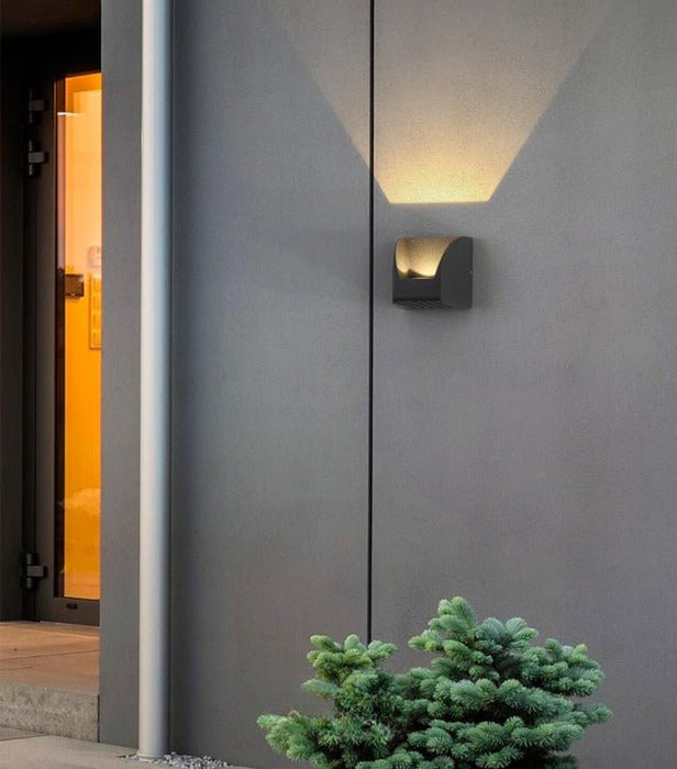 MIRODEMI® Black Modern Outdoor Waterproof Aluminum LED Wall Scones For Garden, Courtyard W3.7*D3.1*H3.6" / Warm white / 3W