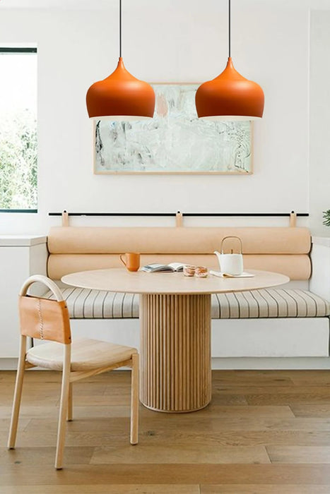 MIRODEMI® Circle Orange Metal Single Chandelier