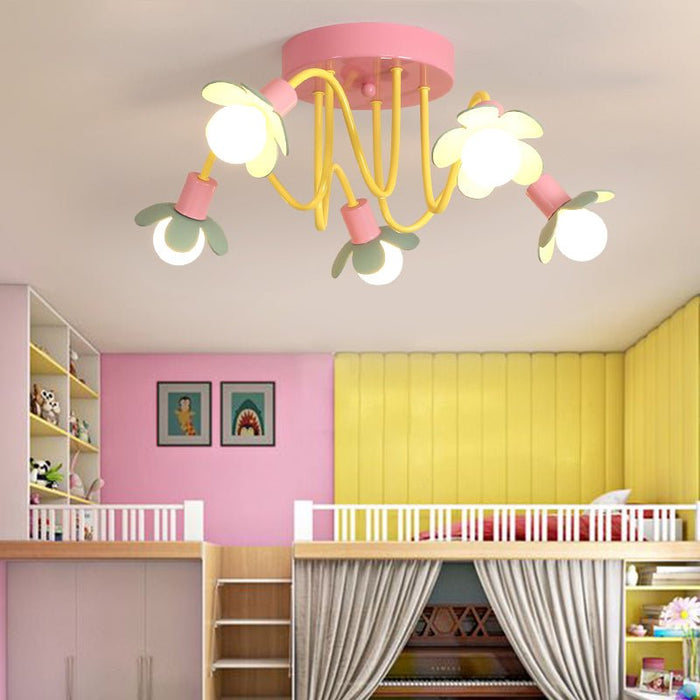 MIRODEMI® Modern Pink Ceiling Lamp for Girls Bedroom A