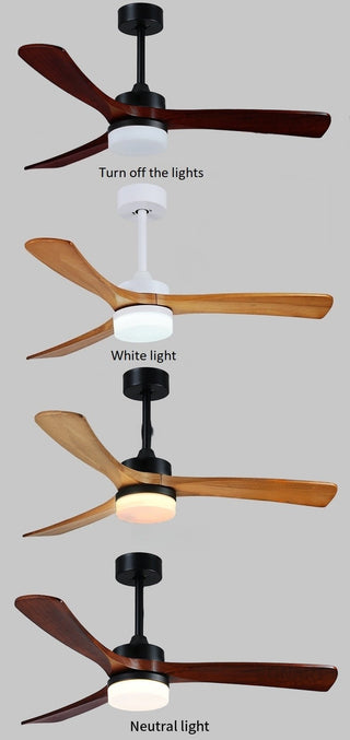 MIRODEMI® 36" Simple Wooden Ceiling Fan with Remote Control and Blades Made of Solid Wood image | luxury furniture