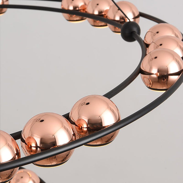 MIRODEMI® Ring Design LED Rose Gold Decor Hanging Chandelier for Living Room, Stairwell image | luxury lighting | home decor