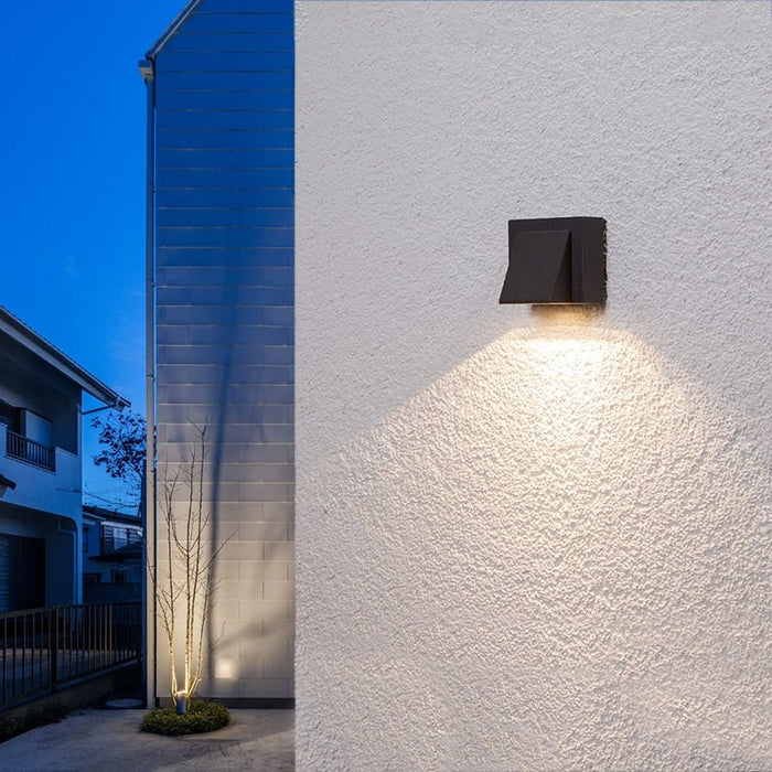 MIRODEMI® Modern Black Outdoor Aluminum Waterproof LED Wall Lightings For Garden, porch