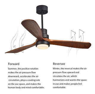 MIRODEMI® 52" Modern LED Wooden Ceiling Fan with Remote Control image | luxury furniture | ceiling fans with lamp