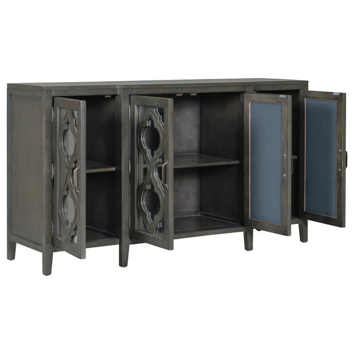 Mirrored Console Table Sideboard for Living Room with 3 Adjustable Shelves image | luxury furniture | luxury table lamps