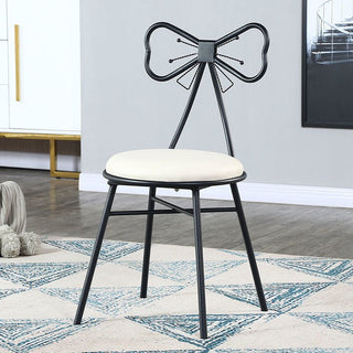 Bow-Knot Shaped Wrought Iron Light Luxury Backrest Chair image | luxury furniture | unique chairs | unique furniture