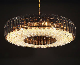 MIRODEMI® Round Luxury Golden Crystal LED Chandelier for Living Room, Bedroom image | luxury lighting | luxury chandeliers