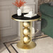 Gold/Black/White Round Coffee Table For Luxury Living Room