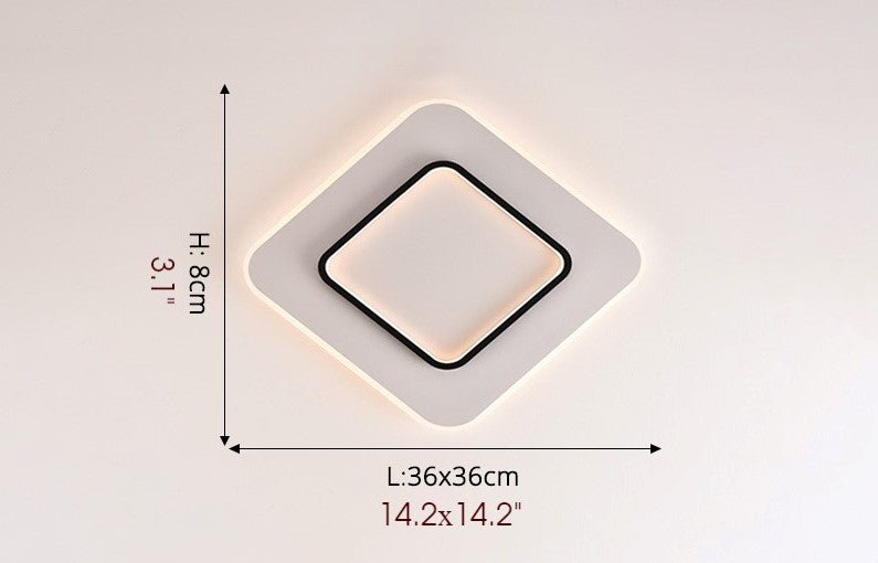 MIRODEMI® Square LED Celling Light for Living Room, Study, Bedroom, Wardrobe