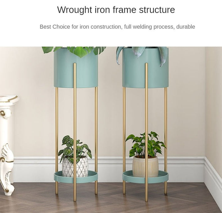 Nordic Multi-Storey Ironwork Plant Shelves for Living Room, Balcony image | luxury furniture | luxury plant shelves
