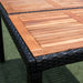 7-Piece Outdoor Wicker Patio Set with Wood Top image | luxury furniture | outdoor furniture | backyard furniture | patio set