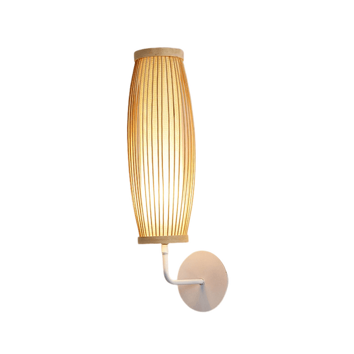 MIRODEMI® Modern Japanese Wall Lamp made of Bamboo and Silk for Bedroom image | luxury lighting | luxury wall lamps