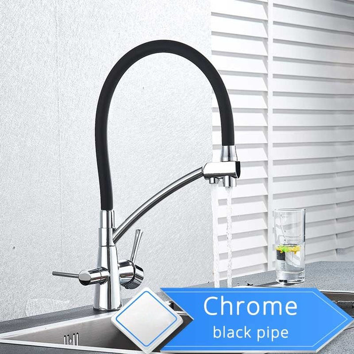 MIRODEMI® Deck Mounted 360 Degree Rotation Pure Water Kitchen Tap Chrome