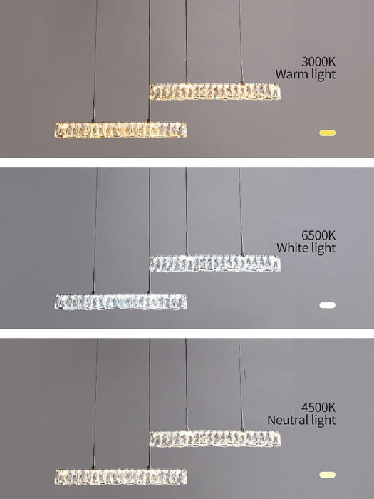 MIRODEMI® Modern Crystal Pendant LED Light for Study, Dining Room, Living Room
