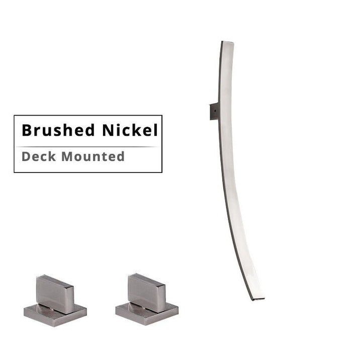 MIRODEMI® Black/Chrome/Brushed Nickel Wall/Deck Mounted Basin Faucet Brushed Nickel / Deck Mounted