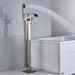 MIRODEMI® Chrome/Brushed Nickel Bathtub Sink Faucet Floor Mounted Free Standing Brushed Nickel