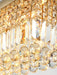 MIRODEMI® Gold rectangle crystal chandelier for dining room, kitchen island