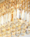 MIRODEMI® Gold rectangle crystal chandelier for dining room, kitchen island