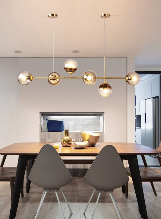 MIRODEMI® Creative LED Pendant Light in the Shape of Glass Ball for Dining Room Warm Light / Gold / Smoky Glass