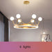 MIRODEMI® Cute Crown Design Round Glass Creative Led Hanging Chandelier 6 bulbs - Dia23.6" / Warm light(3000K)