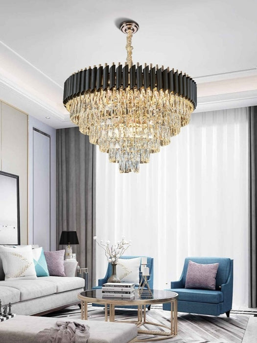Luxury Black Crystal Led Hanging Chandelier For Living Room, Bedroom —  Mirodemi