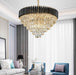 MIRODEMI® Luxury Black Crystal Led Hanging Chandelier For Living Room, Bedroom 23.6" / Warm Light / Dimmable