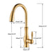 MIRODEMI® Pull Out Rotation High Arch Kitchen Sink Faucet