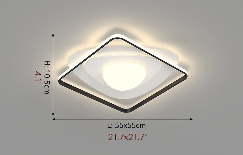 MIRODEMI® Square Creative Acrylic LED Ceiling Light For Bedroom, Living Room