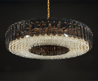 MIRODEMI® Round Luxury Golden Crystal LED Chandelier for Living Room, Bedroom image | luxury lighting | luxury chandeliers