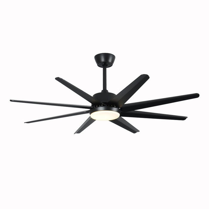 MIRODEMI® 66" Modern Aluminum LED Ceiling Fan With Remote Control